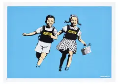 Jack & Jill by Banksy, 2005, Screenprint in colours, on wove paper, with full margins, sold Jun 2025