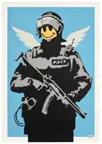Banksy, Flying Copper, 2003, Screenprint in colours, on wove paper, the full sheet