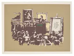Morons (Sepia) by Banksy, 2008, Screenprint in colours, on Somerset paper, with full margins, sold Jun 2025