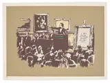 Banksy, Morons (Sepia), 2008, Screenprint in colours, on Somerset paper, with full margins