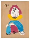 Pablo Picasso, Portraits imaginaire (Imaginary Portraits): one print, 1969, Offset lithograph in colours, on Arches paper, the full sheet