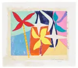 Gillian Ayres, Dixter, 2014, Aquatint in colours with carborundum, on Moulin Du Gué paper, the full sheet