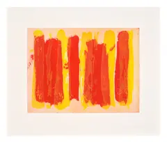Patrick Heron, The Brushworks Series: plate 11, 1999, Etching and aquatint in colours, on Arches paper, with full margins