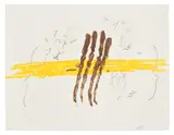 Antoni Tàpies, Quatre rius de sang (Four Rivers of Blood) (G. 291), 1972, Etching and aquatint in colours with carborundum, on Guarro paper, the full sheet