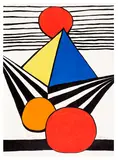 Alexander Calder, La mémoire élémentaire (Elementary Memory): one print, 1976, Lithograph in colours, on Japon nacré, the full sheet