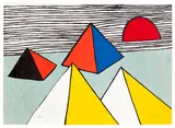 Alexander Calder, La mémoire élémentaire (Elementary Memory): one print, 1976, Lithograph in colours, on Japon nacré, the full sheet