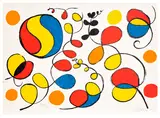 Alexander Calder, La mémoire élémentaire (Elementary Memory): one print, 1976, Lithograph in colours, on Japon nacré, the full sheet