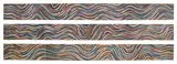 Sol LeWitt, Wavy Bands of Color (Triptych) (K. 1997.01), 1997, The complete set of three offset lithographs in colours, each on four joined sheets of Somerset Textured paper, the full sheets, with the original paper boards with printed artist's name