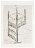 Bruce Nauman, Suspended Chair (G. 1238, C. 48), 1983, Drypoint, on Fabriano Rosapina paper, with full margins