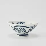 Keith Haring, Untitled (Pop Shop Tokyo, Rice Bowl), 1987, White ceramic bowl printed in dark teal and glazed