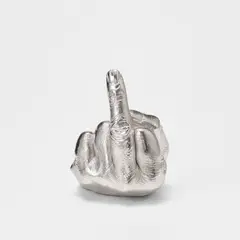 Artist's Hand by Ai Weiwei, 2017, Cast urethane resin multiple with electroplated rhodium, contained in the original cardboard presentation box, sold Jun 2025