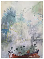 Imaginary Boys by Peter Doig, 2013, Archival pigment print in colours, on Somerset paper, the full sheet, sold Jun 2025