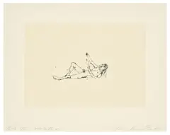 Tracey Emin, And Then You Left Me, 2008, Polymer-gravure etching, on Japanese Atsukuchi paper, with full margins