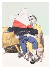 Paula Rego, Prince Pig Courtship, from Prince Pig (R. 234), 2006, Lithograph in colours, on Somerset Velvet paper, the full sheet