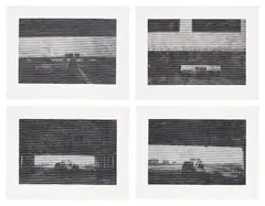 Christiane Baumgartner, Schkeuditz I-IV, 2005, The complete set of four woodcuts, on Japan paper, with full margins