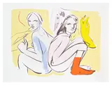 France-Lise McGurn, Papillon, 2023, Screenprint in colours, on Somerset Satin paper, with full margins