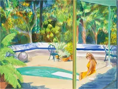 Caroline Walker, Bathed, from Sunset portfolio, 2018, Lithograph in colours, on wove paper, the full sheet