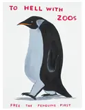 David Shrigley, To Hell With Zoos, 2021, Screenprint in colours with varnish overlay, on Somerset Satin paper, the full sheet