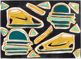 Katherine Bernhardt, Cheeseburger Deluxe, 2016, Unique lithograph in colours, on Somerset Velvet paper, with full margins