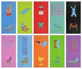 Michael Craig-Martin, Art & Design (C. 30a-j), 2012, The complete set of ten screenprints in colours, on Somerset Satin paper, the full sheets loose (as issued), all contained in the original black linen-covered portfolio with blue printed title