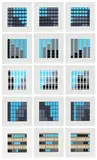 Julian Opie, Office Windows, 2017, The complete set of 15 screenprints in colours, on heavy Somerset Satin paper, the full sheets