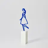 Julian Opie, Amelia, 2019, Polished acrylic multiple, on Corian base