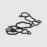 Pebbles 1, from Nature 1 (C. 293) by Julian Opie, 2015, Aluminium profile powder-coated in satin black, sold Jun 2025
