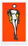 Julian Opie, Woman Taking Off Man's Shirt, 2003, Screenprint in colours, on wove paper, with full margins