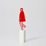 Julian Opie, Jeremy, 2019, Polished acrylic multiple, on Corian base