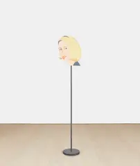 Jessica (cutout edition, weather vane) (S. 352) by Alex Katz, 2002, Shaped aluminium multiple with screenprint in colours on both sides, with a bronze stand and base, sold Jun 2025
