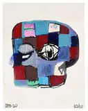Eddie Martinez, More Drawings: MMXX, 2020, Screenprint with extensive unique hand-colouring in oil paint, oil pastel, spray paint and marker pen, on Munken Print White paper, the full sheet
