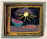 Pablo Picasso, Nature morte à la pastèque (Still Life with Watermelon) (Bl. 1098, Ba. 1301), 1962, Linocut in colours, on Arches paper, with full margins