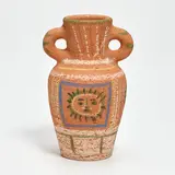 Pablo Picasso, Vase au décor pastel (Vase with Pastel Decoration) (A.R. 190), 1953, Red earthenware turned vase with pastel additions in colours