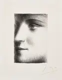 Pablo Picasso, Visage de Marie-Thérèse (Face of Marie-Thérèse) (Bl. 95, Ba. 243, M. XXIII, see C. Bks. 16), 1928, Lithograph, on Japan paper, with margins (trimmed on three sides)
