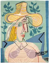 Pablo Picasso, Femme à la collerette (Woman with a Ruff), 1980, Monumental wool tapestry