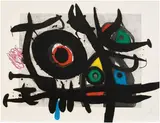 Joan Miró, L’oiseau destructeur (The Destructive Bird) (D. 512), 1969, Etching and aquatint with carborundum, on Mandeure paper, the full sheet