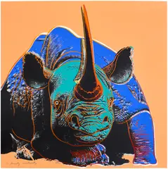 Andy Warhol, Black Rhinoceros, from Endangered Species (F. & S. 301), 1983, Screenprint in colours, on Lenox Museum Board, the full sheet