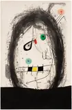 Joan Miró, L'exilé noir (The Black Exile) (D. 497), 1969, Etching and aquatint in colours with carborundum, on Arches paper, the full sheet