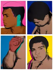 Andy Warhol, Muhammad Ali (F. & S. 179-182), 1978, The complete set of four screenprints in colours, on Strathmore Bristol paper, the full sheets