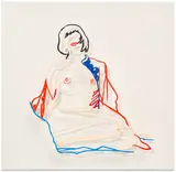 Tom Wesselmann, Monica Sitting, Undressing (W.P.I. E26), 1986/1998, Alkyd oil in colours, on cut-out steel