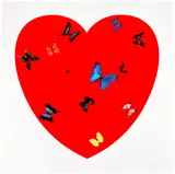 Damien Hirst, All You Need is Love, Love, Love, 2008, Screenprint in colours with glaze, on wove paper, with full margins