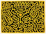 Keith Haring, Growing: one print (L. p. 91), 1988, Screenprint in colours, on Lenox Museum Board, with full margins