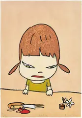 Yoshitomo Nara, Broken Treasures, 2012, Ukiyo-e woodcut in colours, on Japan paper, the full sheet