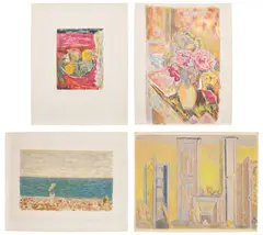 Pierre Bonnard, Album Pierre Bonnard, by Jacques Villon: four prints (G. & P. E686; E688; E691; E694), circa 1942-45, Four lithographs in colours, on wove paper, with full margins