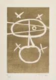 Georges Braque, Le signe (The Sign) (V. 92), 1954, Lithograph in gold, on Arches paper, with full margins