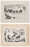 Pablo Picasso, La tauromaquia (Bullfighting): two prints (Bl. 953; 968, Ba. 973; 988, see C. Bks. 100), 1957, Two aquatints, on Guarro paper with Bull's Head watermark designed by the artist, with full margins