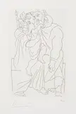 Pablo Picasso, Cinésias et sa famille (Cinésias and His Family), plate 2 from Lysistrata (Bl. 268, Ba. 388, see C. Bks. 24), 1934, Etching, on Arches paper, with full margins