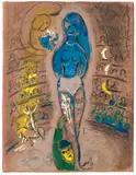 Marc Chagall, Le cirque (The Circus): plate 34 (M. 523, see C. Bks. 68), 1967, Lithograph in colours, on Arches paper, the full sheet