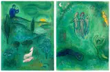 Marc Chagall, Daphnis et Chloé (Daphnis and Chloé): two prints (M. 309; 325, see C. Bks. 46), 1961, Two lithographs in colours, on Arches paper, the full sheets