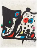 Poster for the exhibition 'Livres illustrés et lithographies', Galerie Gérald Cramer, Geneva (M. 898) by Joan Miró, 1973, Lithograph in colours, on wove paper, the full sheet, sold Sep 2025